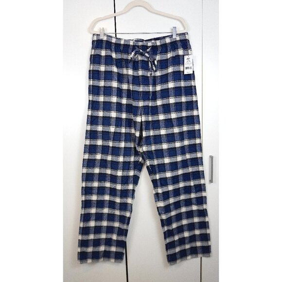 NWT Men's Denver Hayes Blue & White Plaid Pyjama Pants - Picture 1 of 4